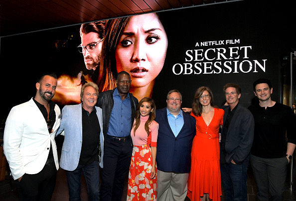 LOS ANGELES, CALIFORNIA - JUNE 26: Kraig Wenman, Barry Barnholtz, Dennis Haysbert, Brenda Song, Peter Sullivan, Christina Rogers, Jeffrey Schenck and Brian Nolan attend a friends and family screening of Netflix's 'Secret Obsession' at NETFLIX on June 26, 2019 in Los Angeles, California. (Photo by Charley Gallay/Getty Images for Netflix)